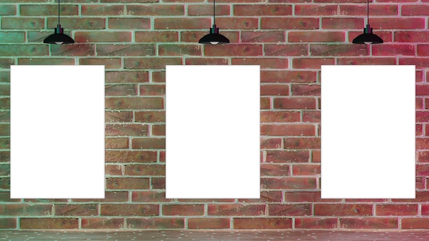 Design d'interni con cornici mockup