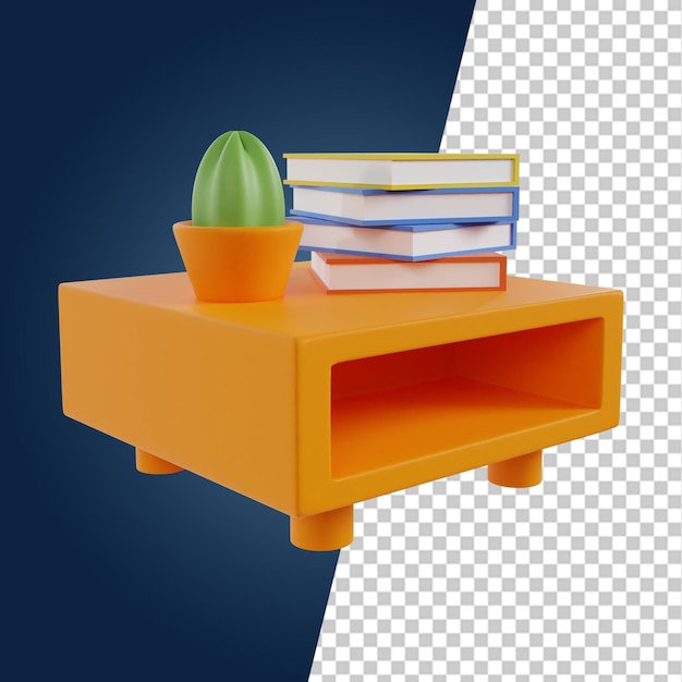 Design d'interni di mobili 3d render clipart