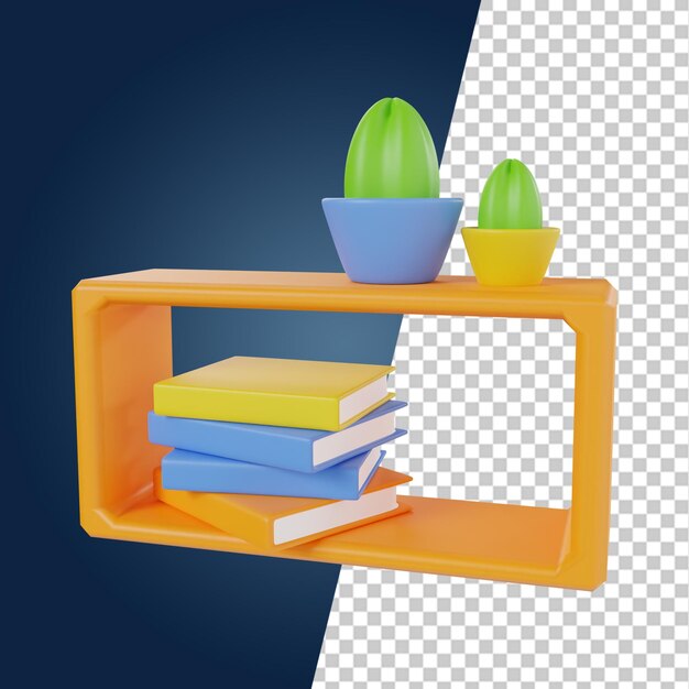 Design d'interni di mobili 3d render clipart
