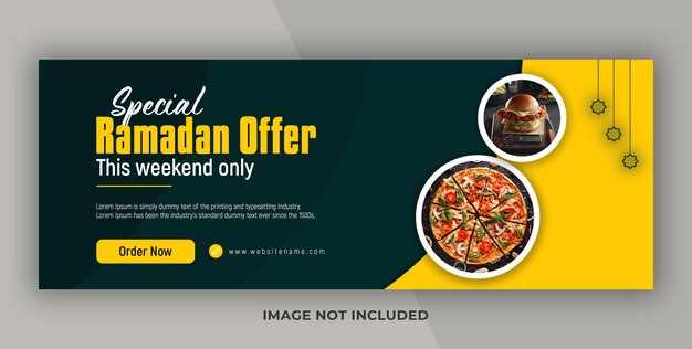 PSD design de banner alimentar