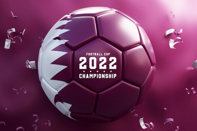 PSD design de banner da copa do mundo do qatar 2022 ou design de fundo realista da copa do mundo do qatar