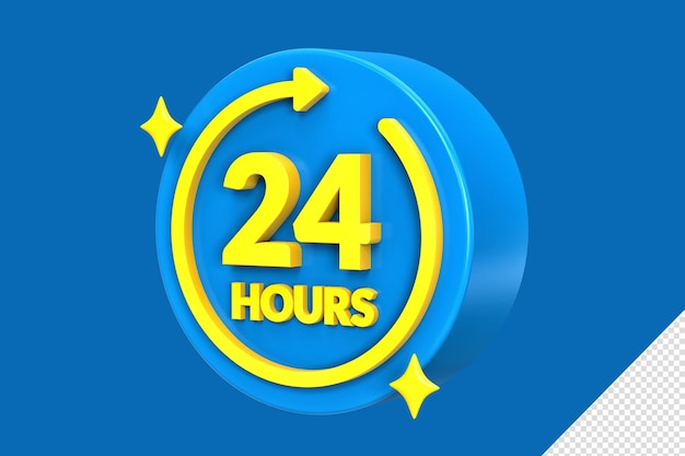 Design de banner de 24 horas de tempo de trabalho