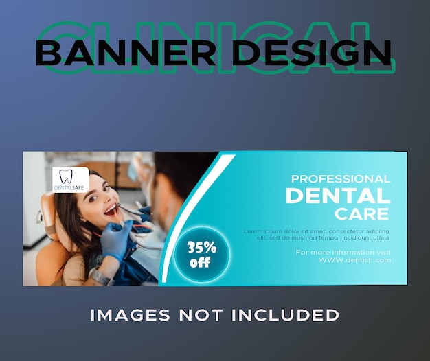 PSD design de banner odontológico