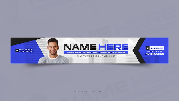 Design de banner ou capa do canal do YouTube