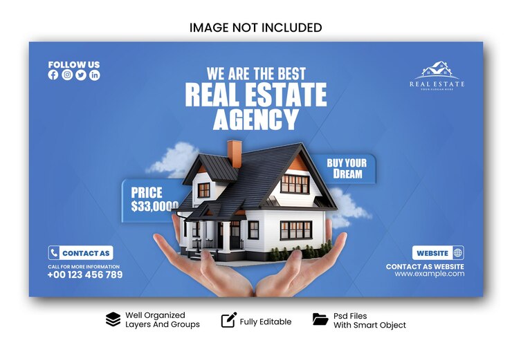 PSD design de banners da web imobiliária