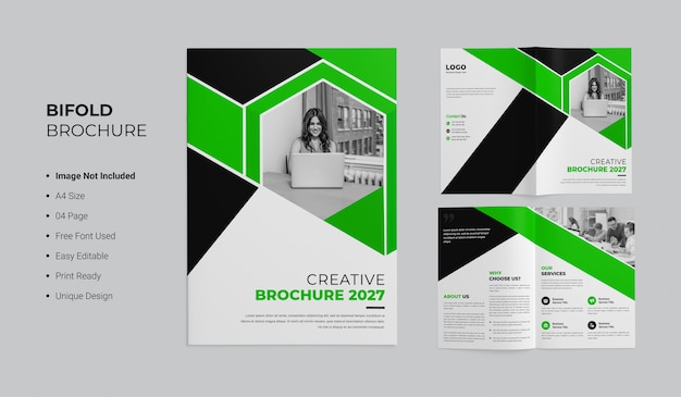 Design de brochura bifold criativa