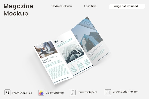 Design de brochura empresarial com três dobras Premium Psd
