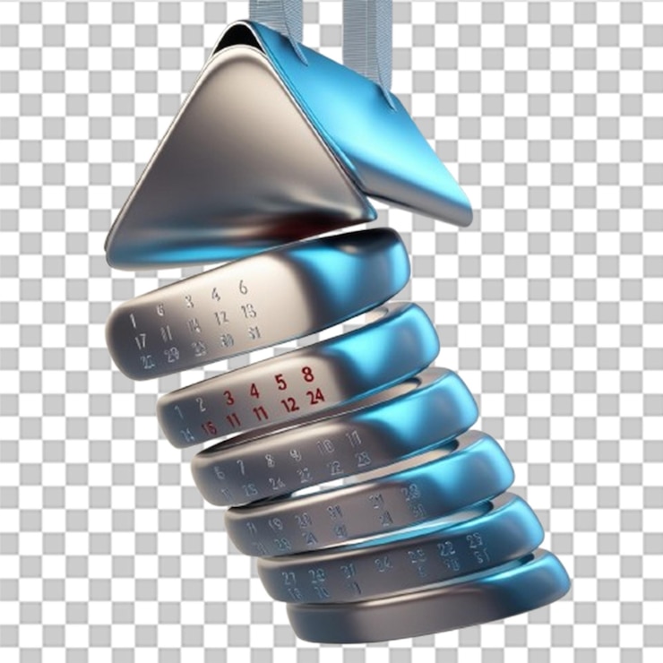 PSD design de calendário 3d para organização com visuais modernos e elementos interativos para ferramentas