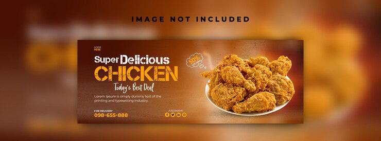 design de capa de banner de mídia social de menu de alimentos saudáveis