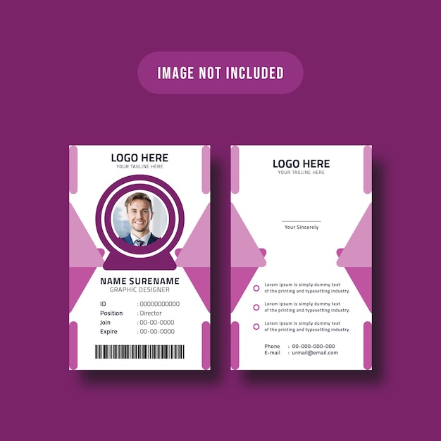 Design de cartão de identificação corporativo