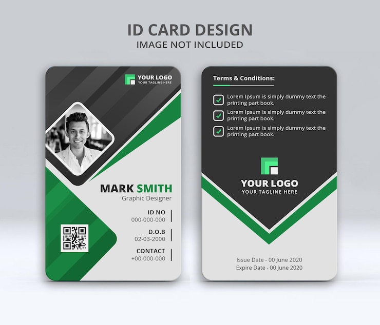 PSD design de cartão de identificação de funcionário da empresa