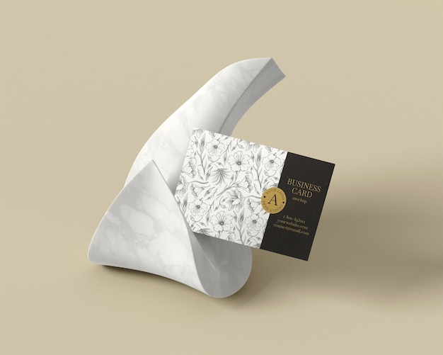 Design de cartão de visita com formato de porcelana