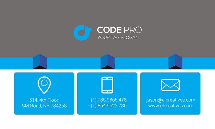 PSD design de cartão de visita com informações de contato