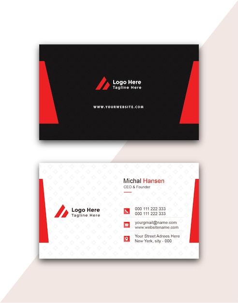 Design de cartão de visita profissional moderno PSD