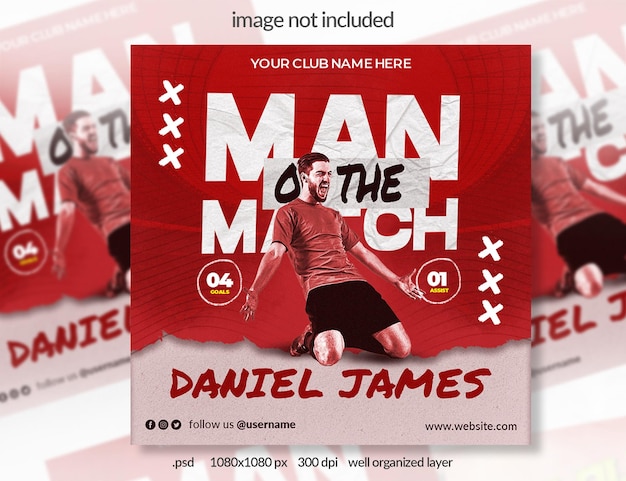 Design de cartaz de homem de futebol do jogo