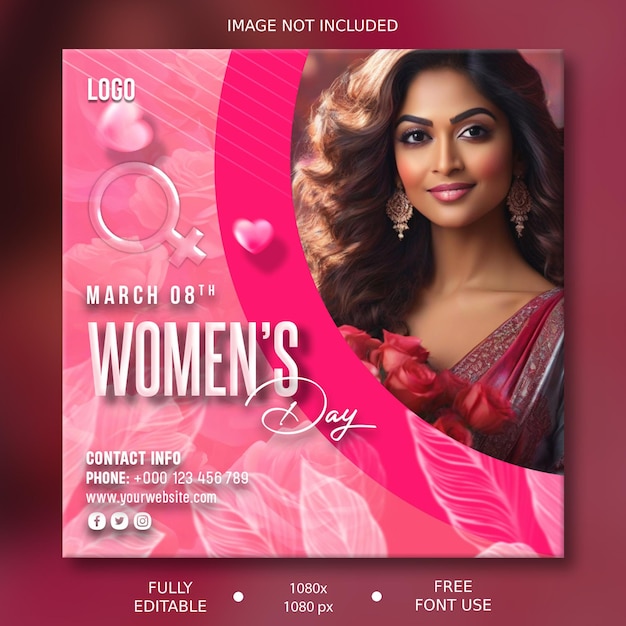 Design de cartaz do Dia Internacional da Mulher 8 de Março