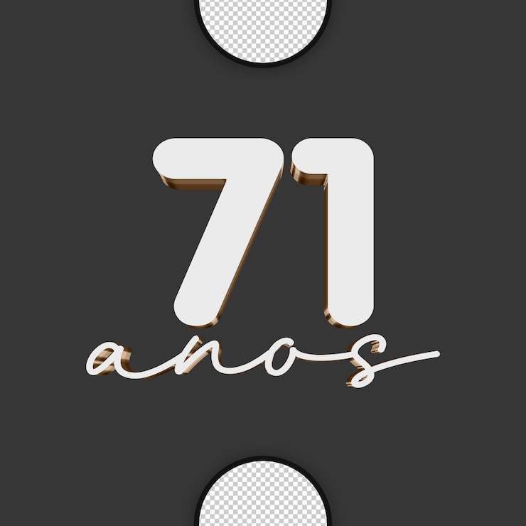 PSD design de celebração do 71o aniversário