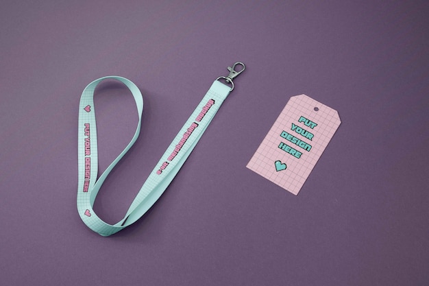 Design de cordão de merchandising de 8 bits
