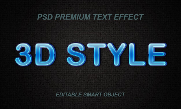 PSD design de efeito de texto de estilo 3d