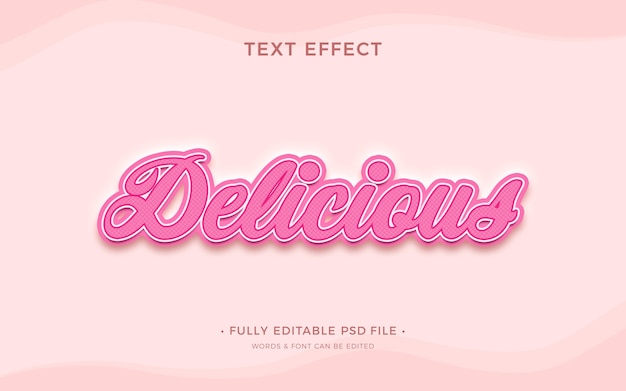 Design de efeito de texto delicioso