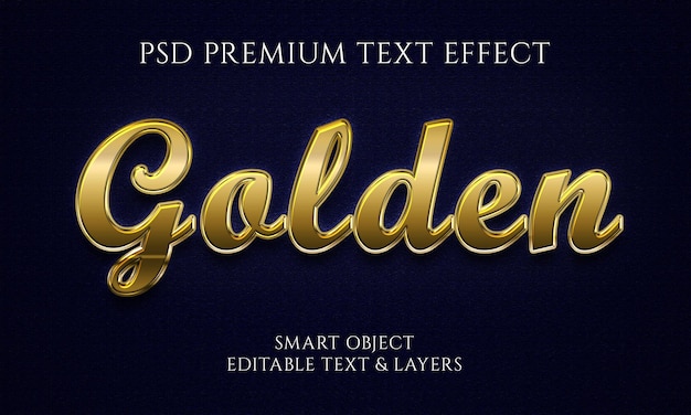 Design de Efeito de Texto Dourado