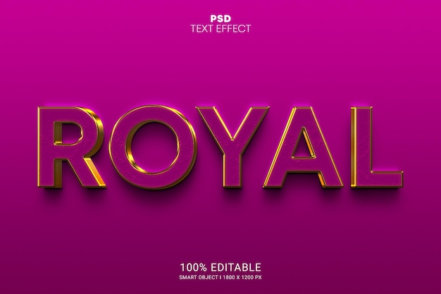 Design de Efeito de Texto Editável em PSD Real 3D