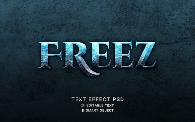 Design de efeito de texto freez