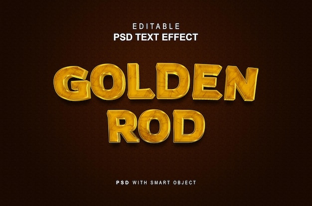 Design de efeito de texto goldenrod