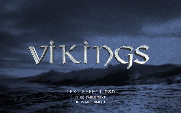 Design de efeito de texto viking