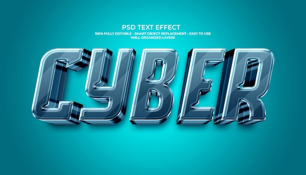 Design de efeitos de texto cibernético