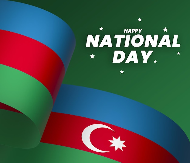 PSD design de elemento de bandeira do azerbaijão banner do dia da independência nacional fita psd