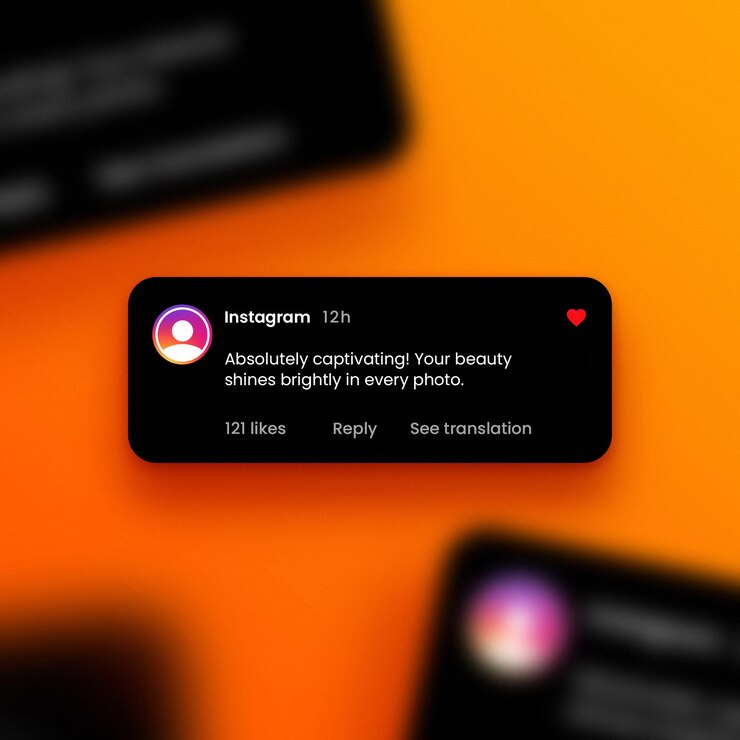 PSD design de engajamento nas mídias sociais do instagram