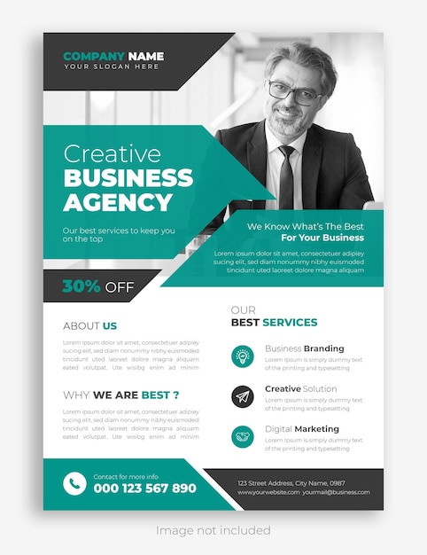 PSD design de folheto empresarial corporativo