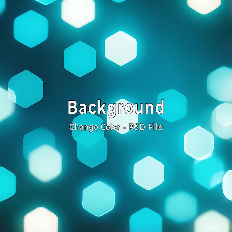 PSD design de fundo azul abstrato com textura de padrão hexagonal moderno em arte de papel de parede vetorial de ia