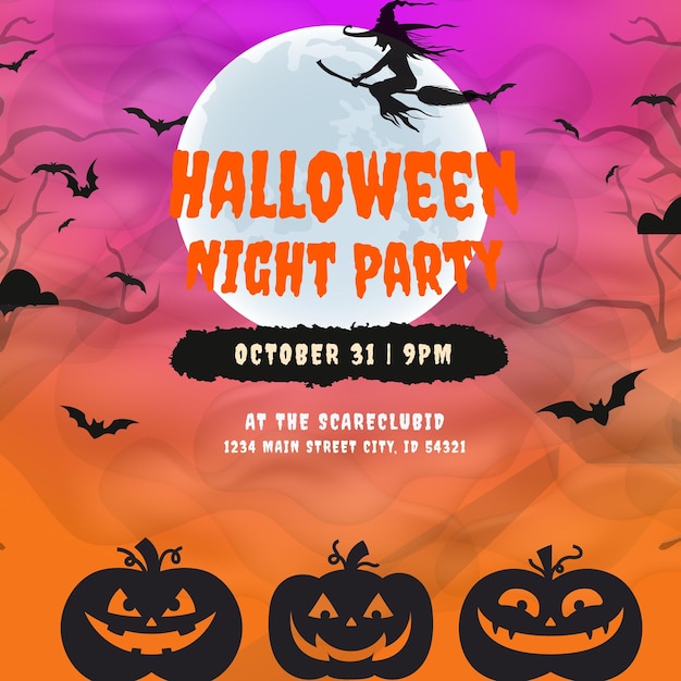 Design de Halloween em PSD