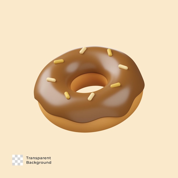 Design de ícone de renderização 3d donut