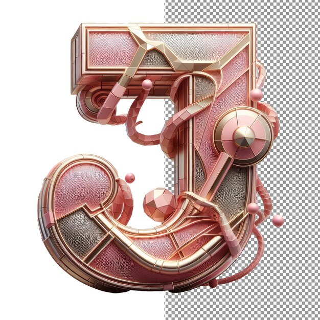 PSD design de letras 3d de fundo png