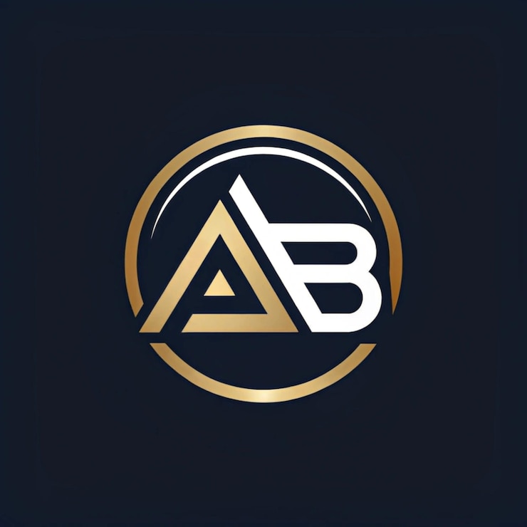 PSD design de logotipo de letra ab letra ab luxuosa letra modelo de logotipo elementos monograma pessoal