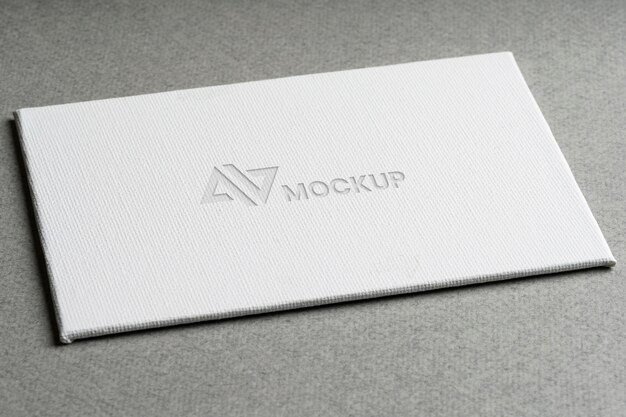 Design de logotipo de mock-up para alta visão de negócios