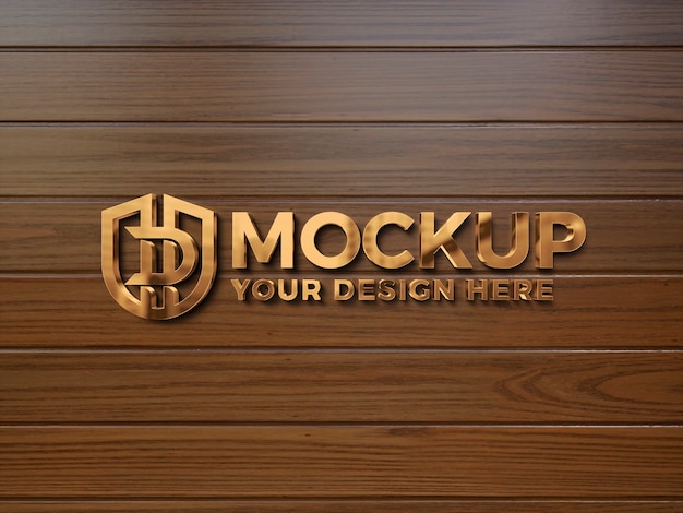 PSD design de logotipo dourado luxuoso