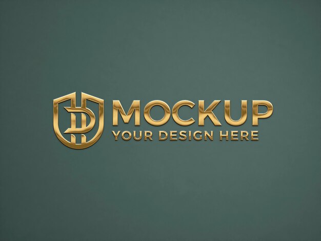 PSD design de logotipo dourado luxuoso