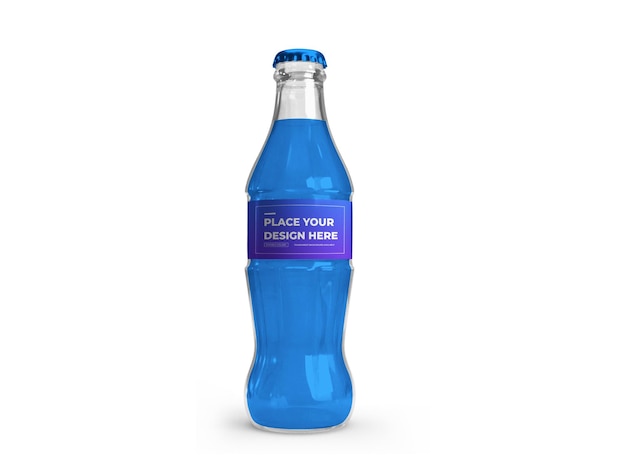 PSD design de maquete 3d de garrafa de refrigerante