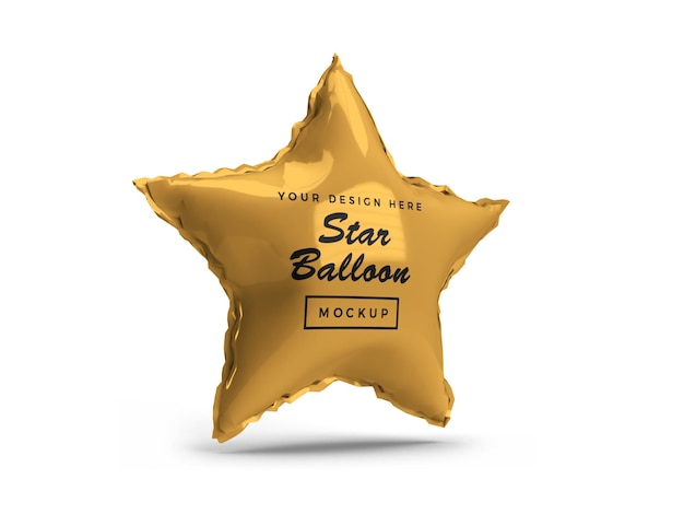 Design de maquete 3d star foil balloon