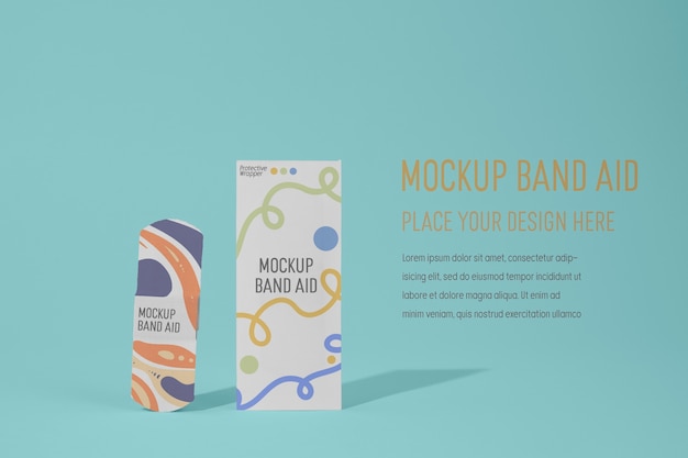 PSD design de maquete de band-aid