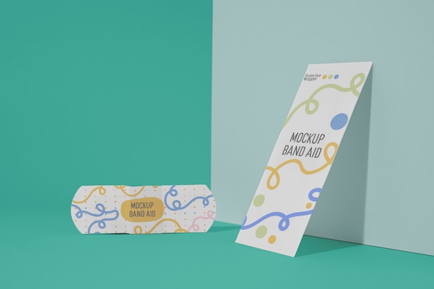 Design de maquete de band-aid