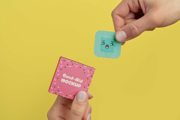 Design de maquete de band-aid