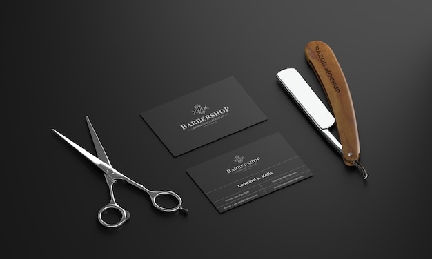 PSD design de maquete de banner rbarbershop