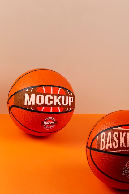 Design de maquete de bola de basquete