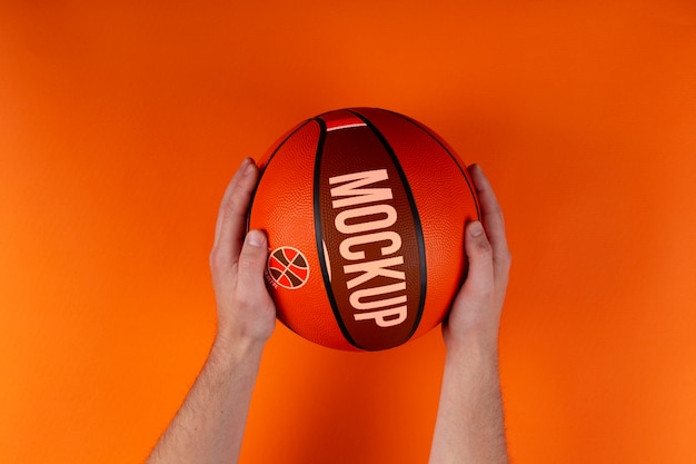 Design de maquete de bola de basquete
