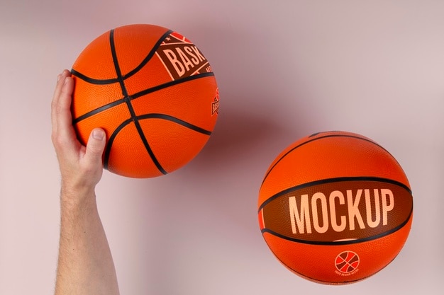 Design de maquete de bola de basquete